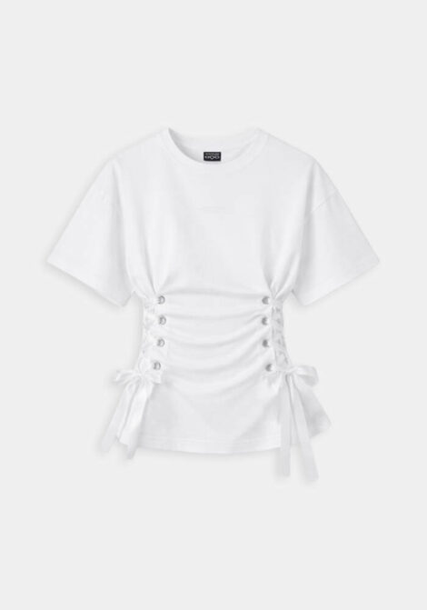 CORSET LACE TEE_WHITE