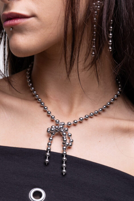 Steel Bow Necklace