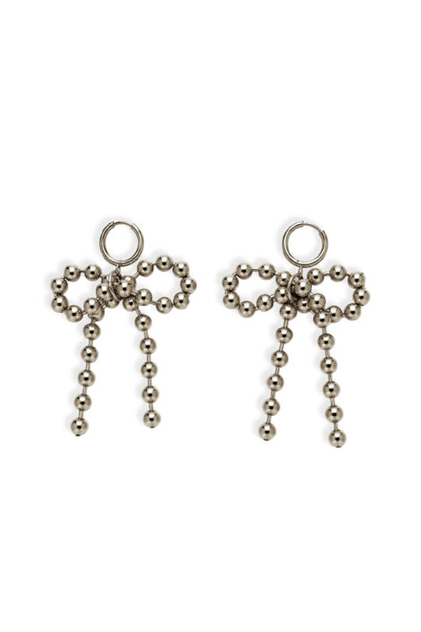 STEEL BOW EARRINGS SILVER_