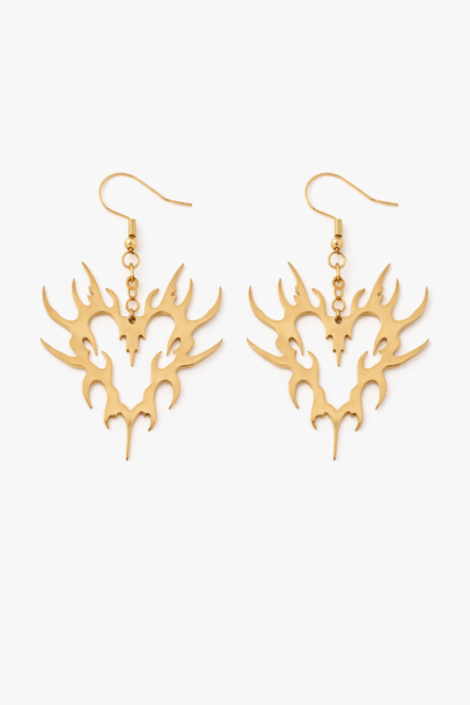 Burning Heart Earrings