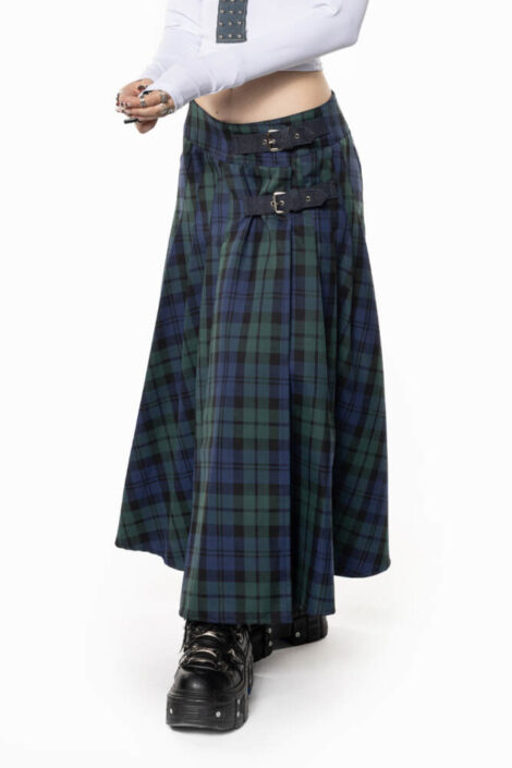 ACADEMY MAXI PLEATED SKIRT