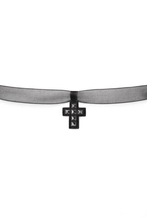 Rebel Cross Organza Choker