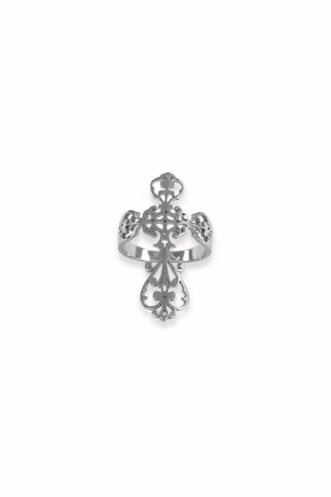 ORNAMENTAL CROSS RING_SILVER