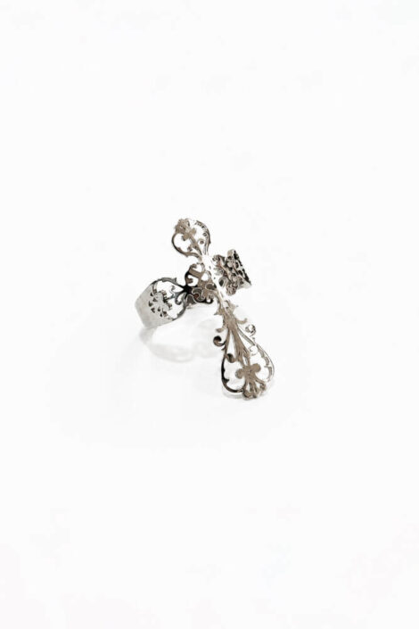 ORNAMENTAL CROSS RING_SILVER